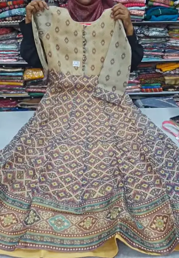 Silk Long Anarkali Kurti | AK1877
